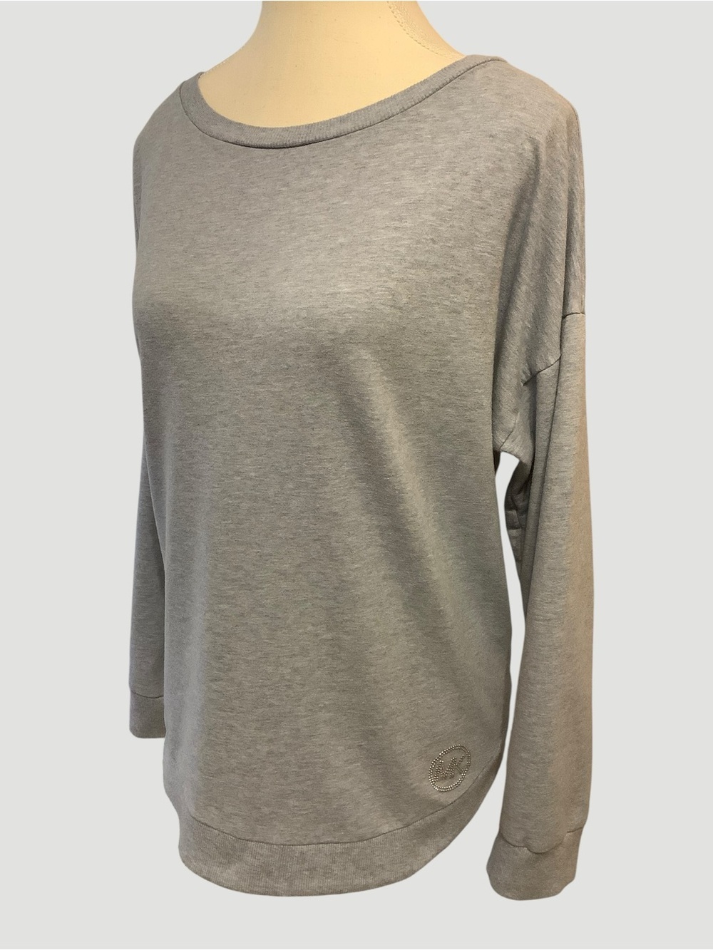 Michael Michael Kors Rhinestone Logo Light Blue Sweatshirt Top Size XL
